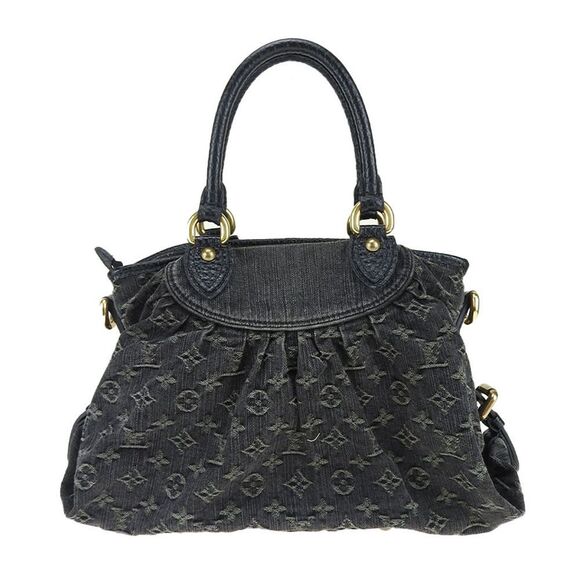 Louis Vuitton NeoCabby MM Noir Monogram Denim - Picture 1 of 12